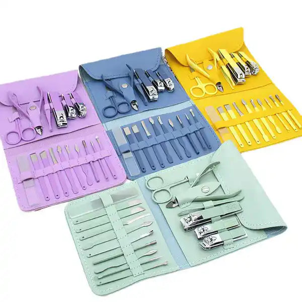 16-Piece Manicure Pedicure Set with + Free Earwax Kit Gift ATFAIN MART
